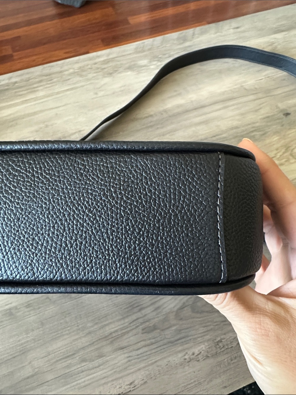 Coach Chaise Black Pebbled Leather Crossbody with Gold Hardware - Picture 8 of 16